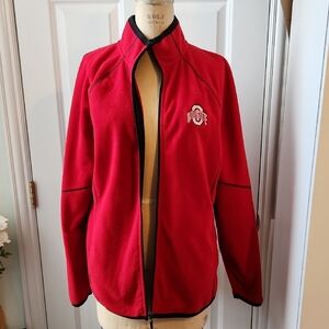 Red Ohio State Zip-Up Jacket